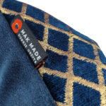 Scandi poduszka dekoracyjna 30x50 granatowy złoty - obrazek 2