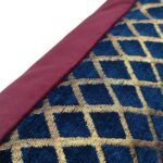 Scandi poduszka dekoracyjna 30x50 granatowy złoty beż - obrazek 2