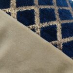 Scandi poduszka dekoracyjna 40x40 granatowy złoty beżowy - obrazek 3